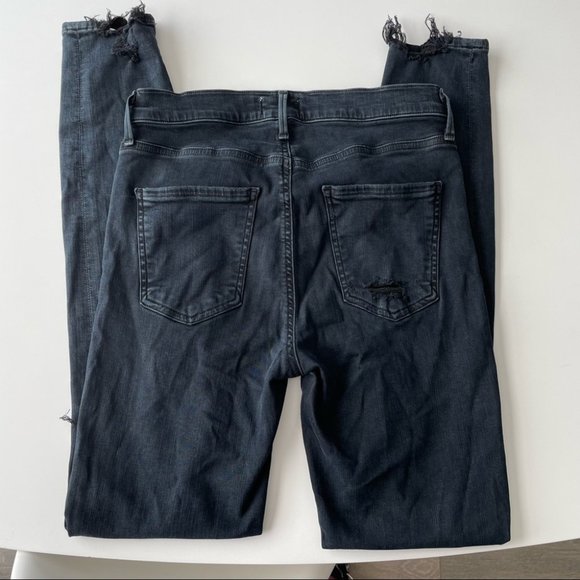 AGOLDE Black Jeans Womens 28 Skinny Distressed Sophie Hi Rise - Picture 7 of 7